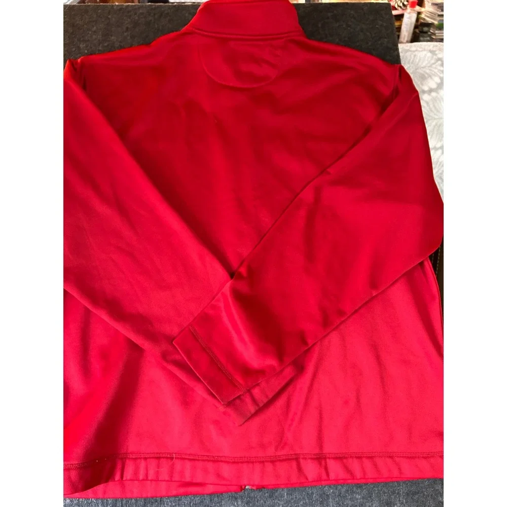 Chaps Mens Red Full‎ Zip Track Jacket Mock Neck Performance XXL NEW